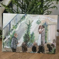 live paint bruiloft bij Nona in Den Haag
