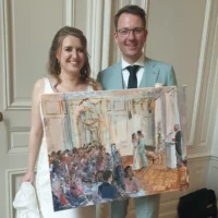 Livepaint bruiloft Spaanse Hof huwelijksvoltrekking