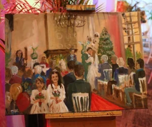 Livepaint bruiloft kerst Slot Schagen huwelijksvoltrekking